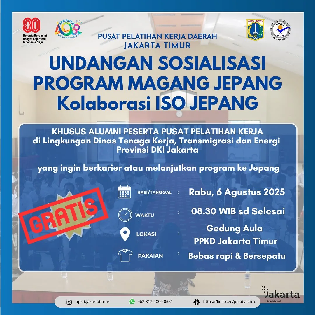 UNDANGAN SOSIALISASI PROGRAM MAGANG JEPANG – PPKD KABUPATEN FLORES TIMUR